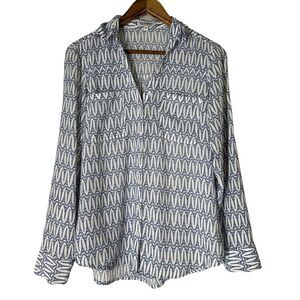 Express The Portofino Shirt Eiffel Tower Print Womens Sz S Paris Professional
